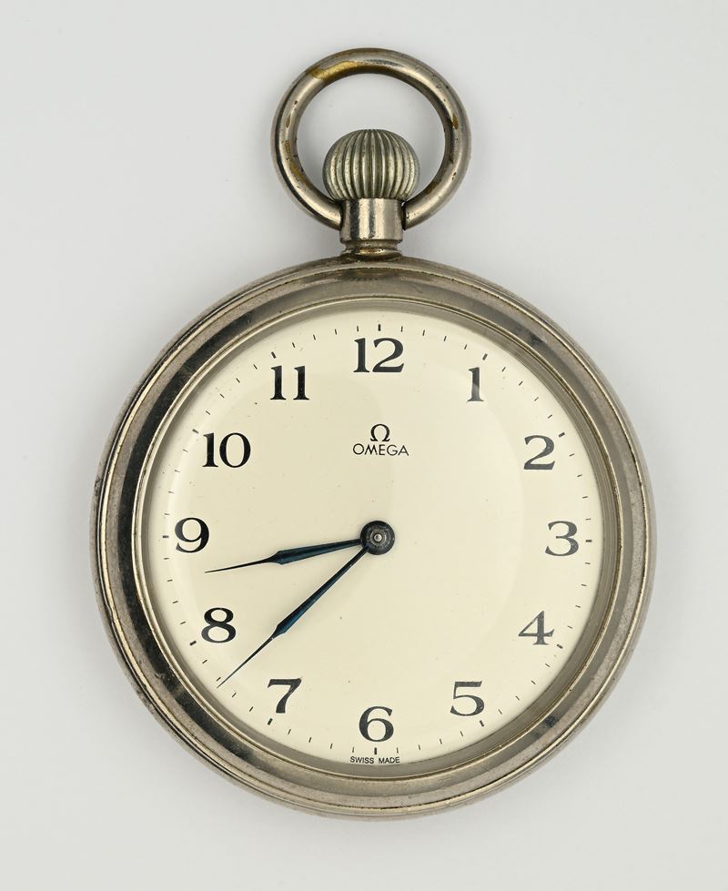 Omega, Orologio da tasca militare britannico “G.S.T.P. Broad Arrow” (Cal. 38.5 L.T1), 15 rubini, ...