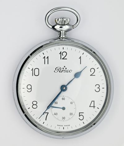 Perseo (Cal. Unitas 6497) per le Ferrovie di Stato, Orologio da tasca ferroviario in metallo, sca...