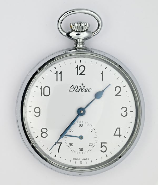 Perseo (Cal. Unitas 6497) per le Ferrovie di Stato - Orologio da tasca ferroviario con scappamento ad ancora remontoir da uomo in metallo
