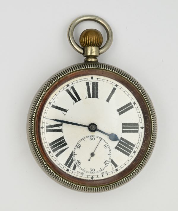 Anonimo svizzero per i sottomarini della Marina Britannica. British Royal Naval Pattern 300 N. 2198 - Orologio militare da tasca con scappamento ad ancora remontoir da uomo in metallo