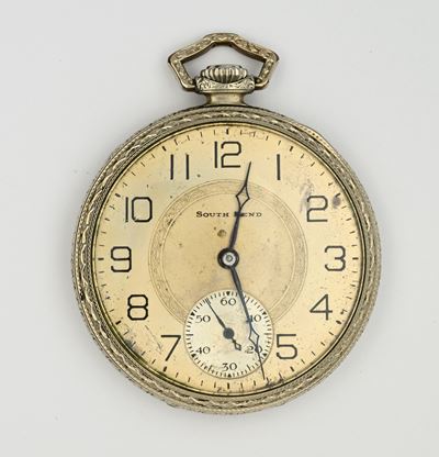 South Bend Watch Co. U.S.A., Orologio da tasca con scappamento ad ancora e regolazione micrometri...