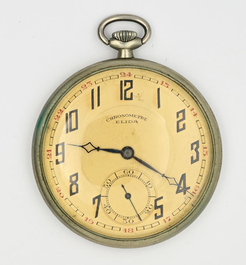 Elida, Chronomètre: Orologio da tasca con scappamento ad ancora e regolazione micrometrica