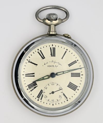 DOXA, Doxa Anti Magnetique — Orologio da tasca in argentan con scappamento ad ancora e remontoir
