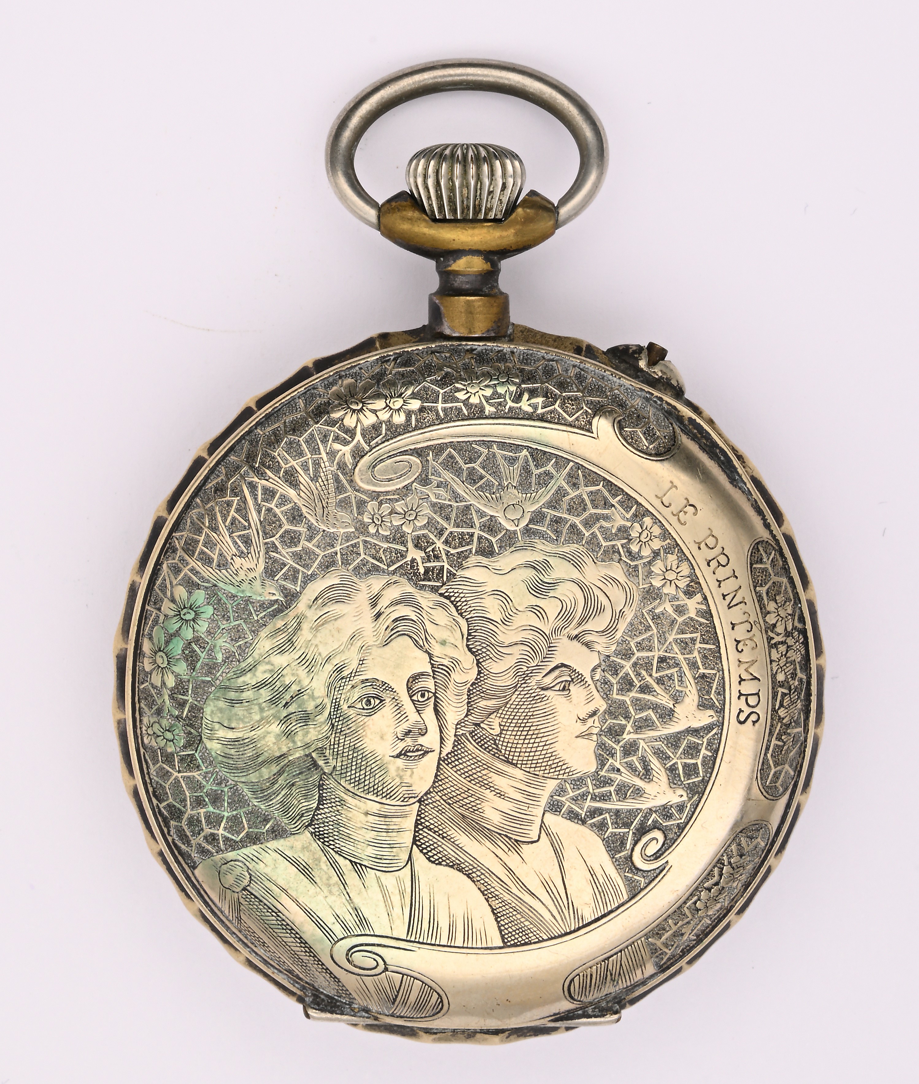 Ferrovie dello Stato BP M, Orologio da tasca con scappamento Roskopf (Brevetto 22872), remontoir ...