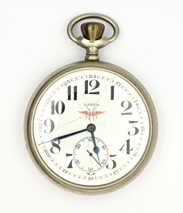 Lanco - Orologio da tasca con scappamento ad ancora remontoir da uomo in metallo  (anni '10/'20)  - Auction Time Auction - Pocket Watches - Casa d'Aste Arcadia