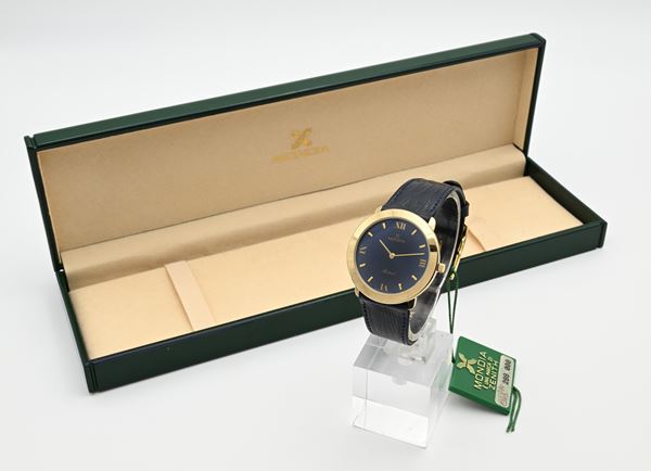 Mondia Zenith - Orologio da polso al quarzo da uomo in metallo placcato in oro giallo con fondello in acciaio (04.0110.445)
