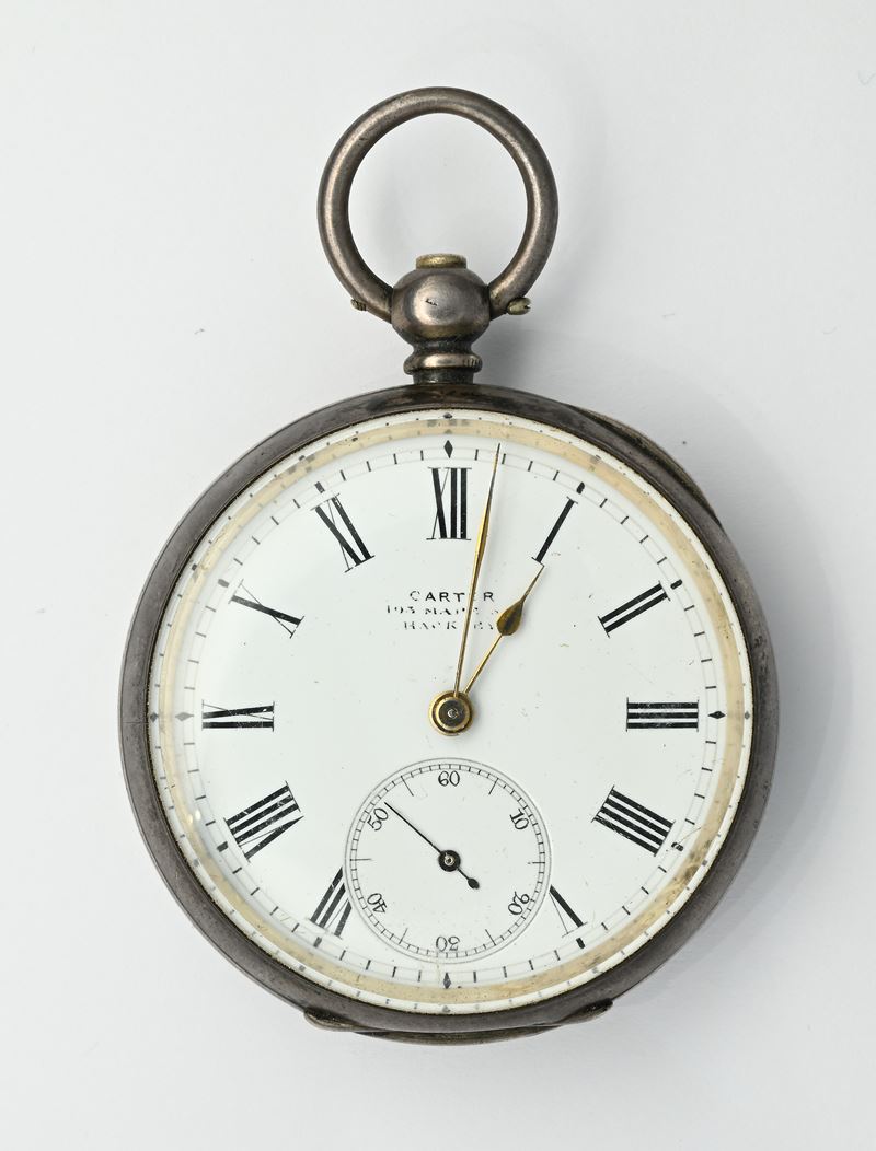 Orologio da tasca, scappamento ad ancora, argento 935/000, Carter