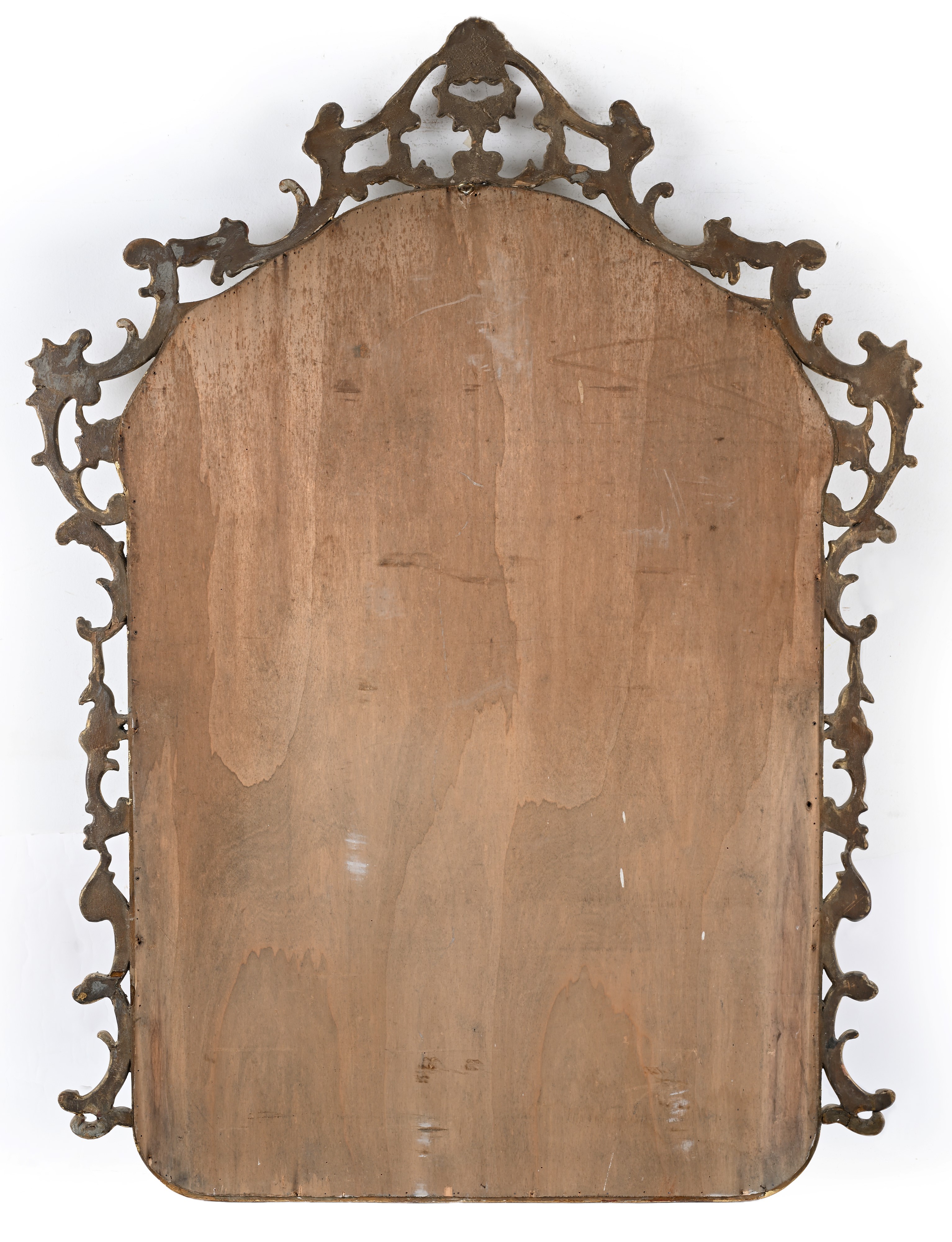 Specchiera centinata, cornice in legno dorato, inizi XX secolo