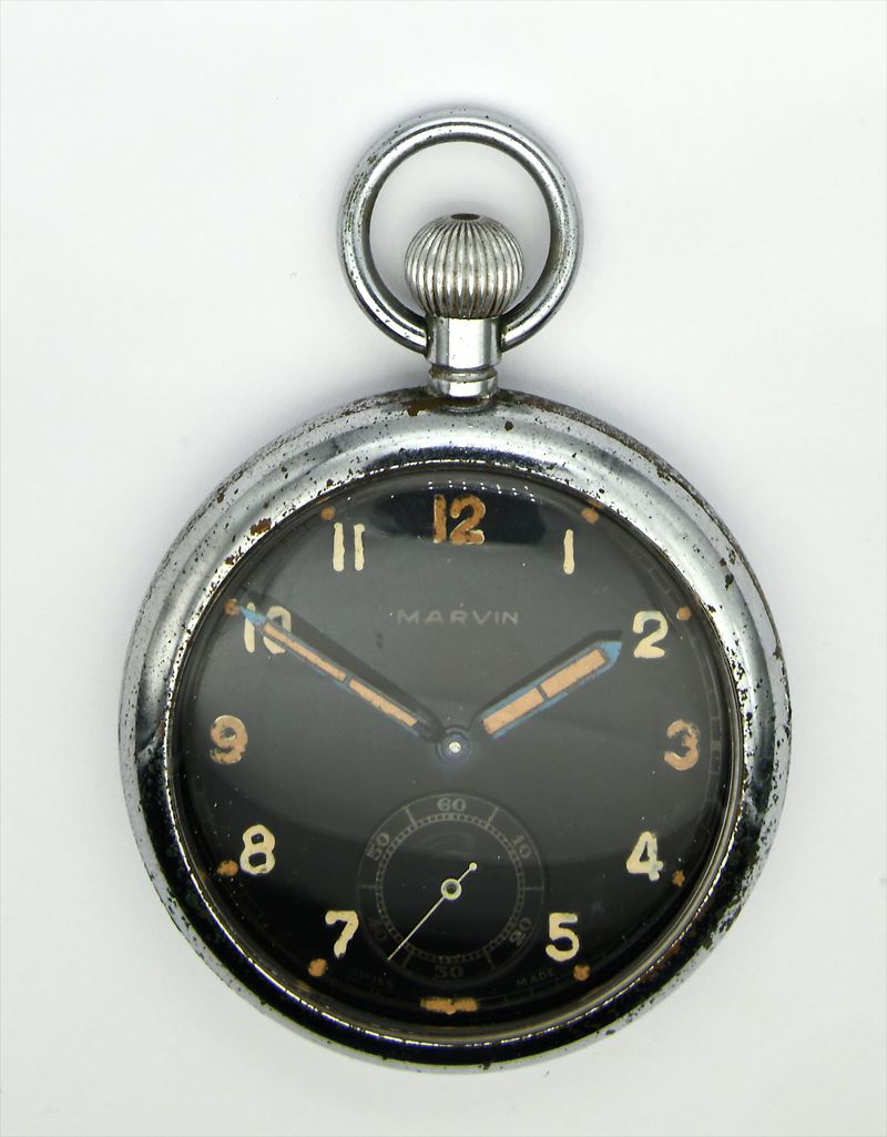Marvin Watch Co., Orologio militare da tasca British Broad Arrow G.S.T.P. 258062 XX (modello 860)...