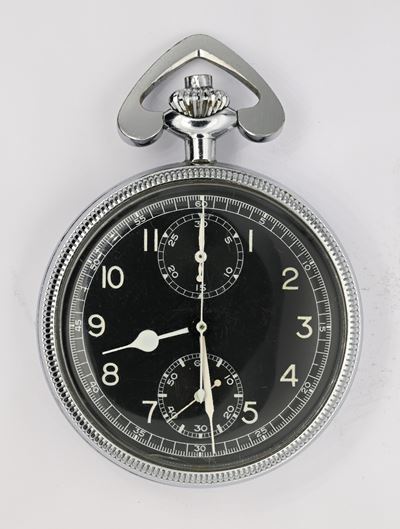 Breitling Wakmann Watch Co. INC, Orologio militare da tasca cronografo rattrappante (Cal. R5)