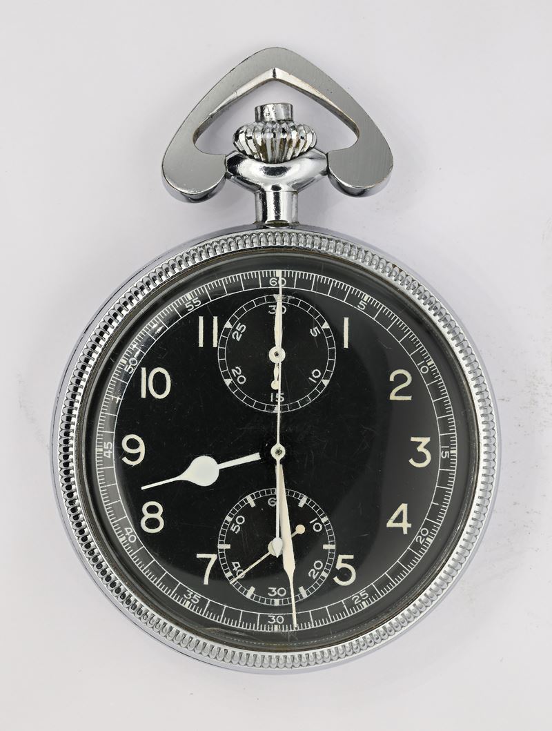 Breitling Wakmann Watch Co. INC, Orologio militare da tasca cronografo rattrappante (Cal. R5)