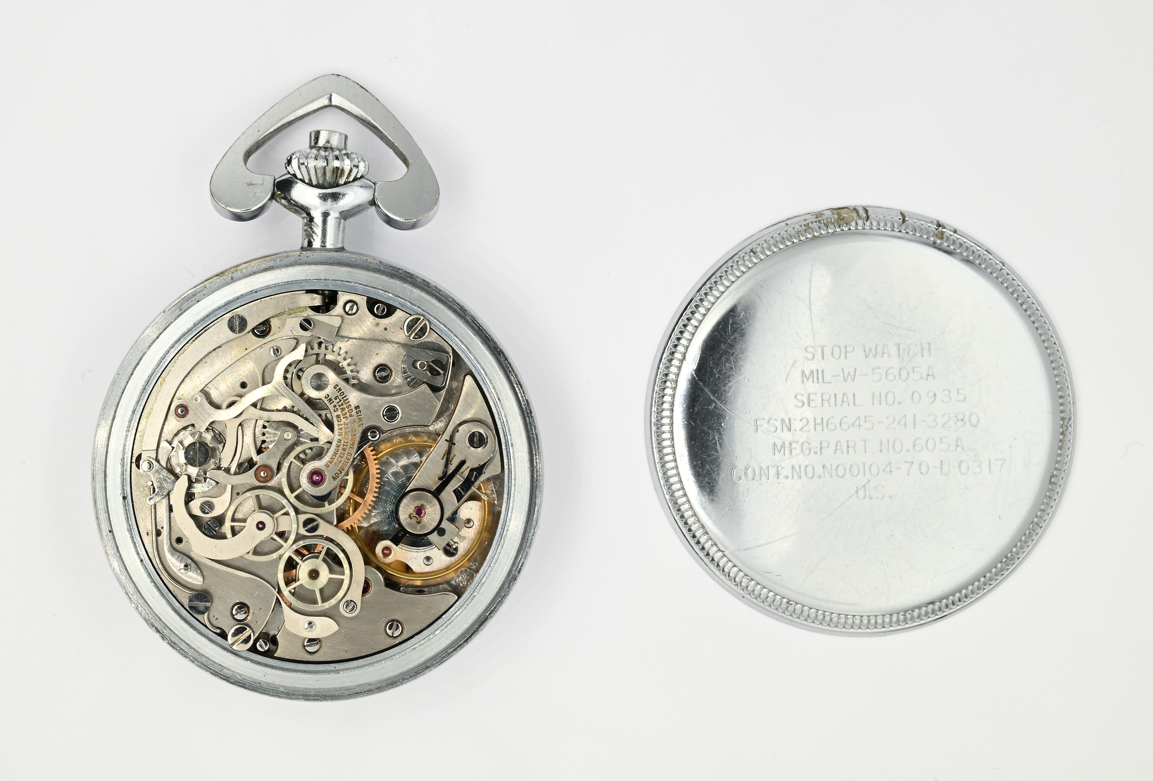 Breitling Wakmann Watch Co. INC, Orologio militare da tasca cronografo rattrappante (Cal. R5)