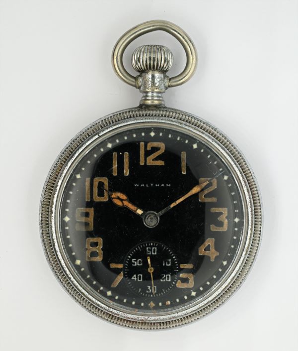 Waltham Premier 16S - Orologio militare da tasca con scappamento ad ancora remontoir da uomo in metallo
