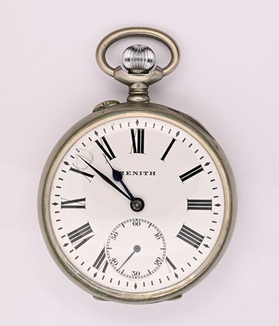 Zenith, Grand Prix Paris 1900 — Orologio da tasca in metallo con scappamento ad ancora spirale Br...