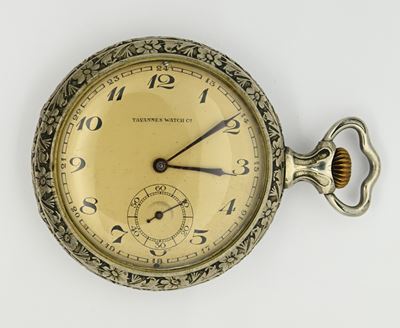 Tavannes Watch Co., Orologio da tasca Ref. 954 con scappamento ad ancora remontoir, anni '10, met...