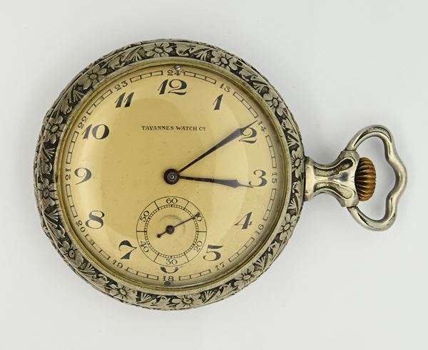 Tavannes Watch Co. (Ref. 954) - Orologio da tasca con scappamento ad ancora remontoir da uomo in metallo argentato 