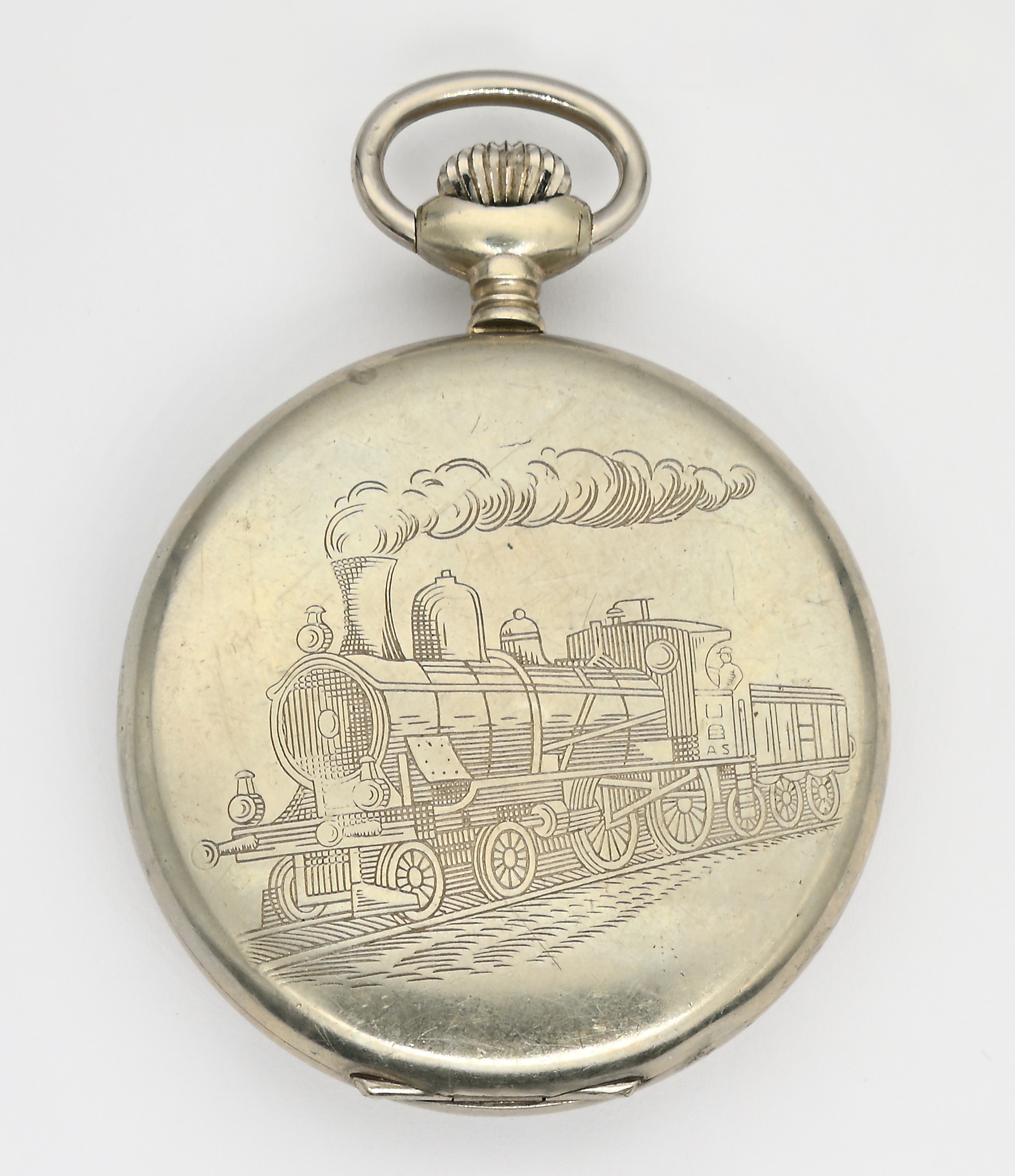 Orologio da tasca da uomo con scappamento ad ancora remontoir incabloc, Perseo, metallo, anni ’50
