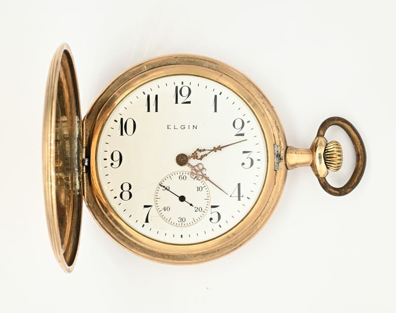 Elgin Natl. Watch Co. (U.S.A.), Orologio da tasca a savonette con scappamento ad ancora remontoir