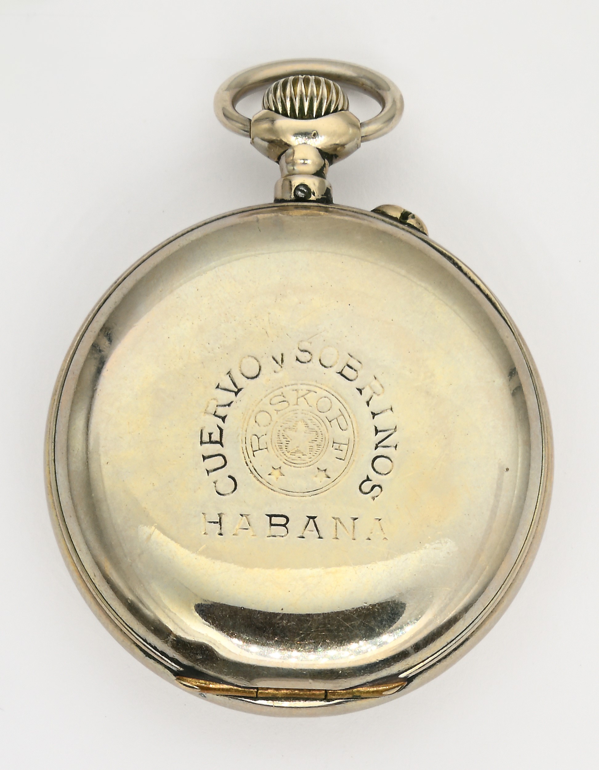 Roskopf, Orologio da tasca con scappamento Roskopf e remontoir, in metallo, per Cuervo y Sobrinos...