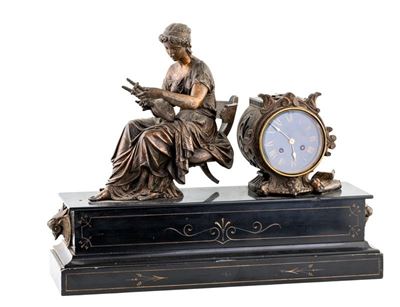 Orologio da Tavolo in Bronzo Brunito