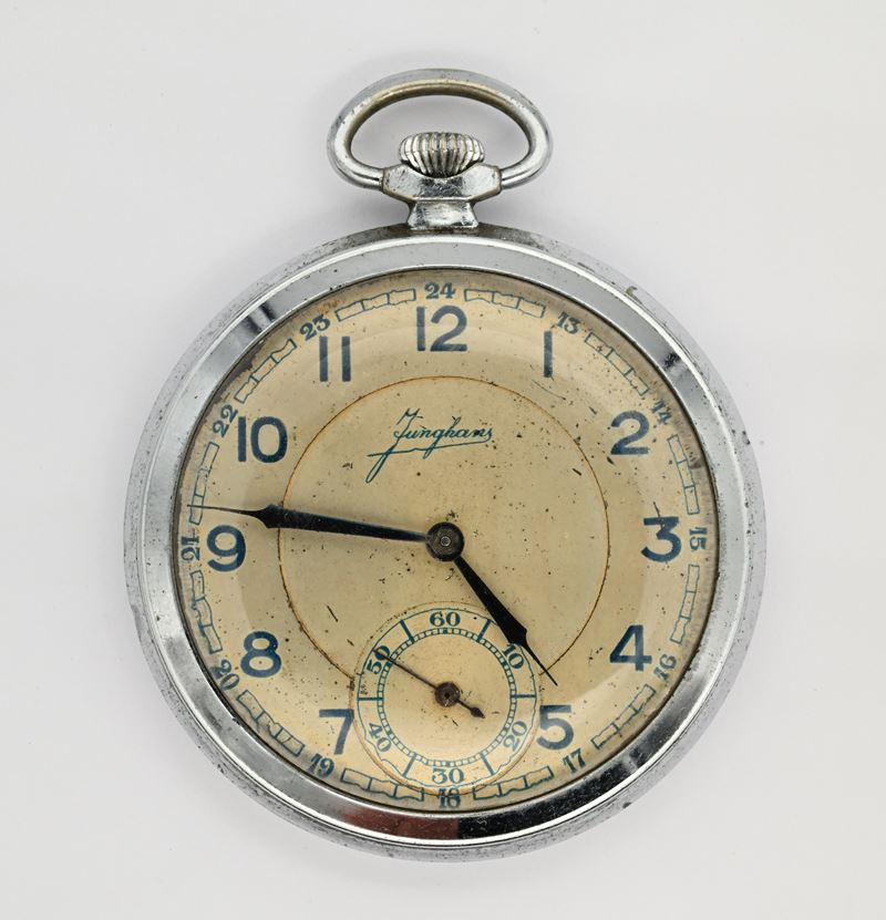Junghans, Orologio da tasca Calibro 47G con scappamento ad ancora remontoir (anni ’30), metallo c...