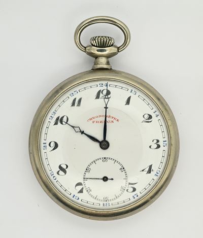 Frenca Chronometre, Orologio da tasca con scappamento ad ancora e regolazione micrometrica remont...