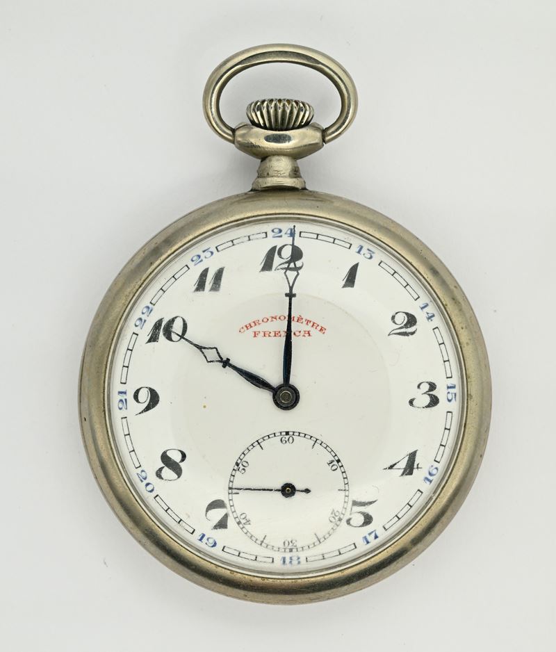 Frenca Chronometre, Orologio da tasca con scappamento ad ancora e regolazione micrometrica remont...