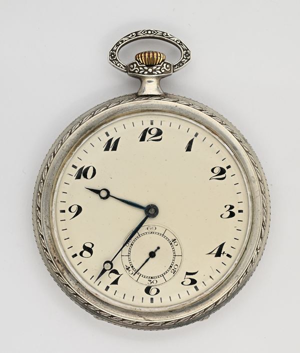 Longines 9 Grands Prix (Cal. 15.89M) - Orologio da tasca con scappamento ad ancora remontoir da uomo in argento 900/000