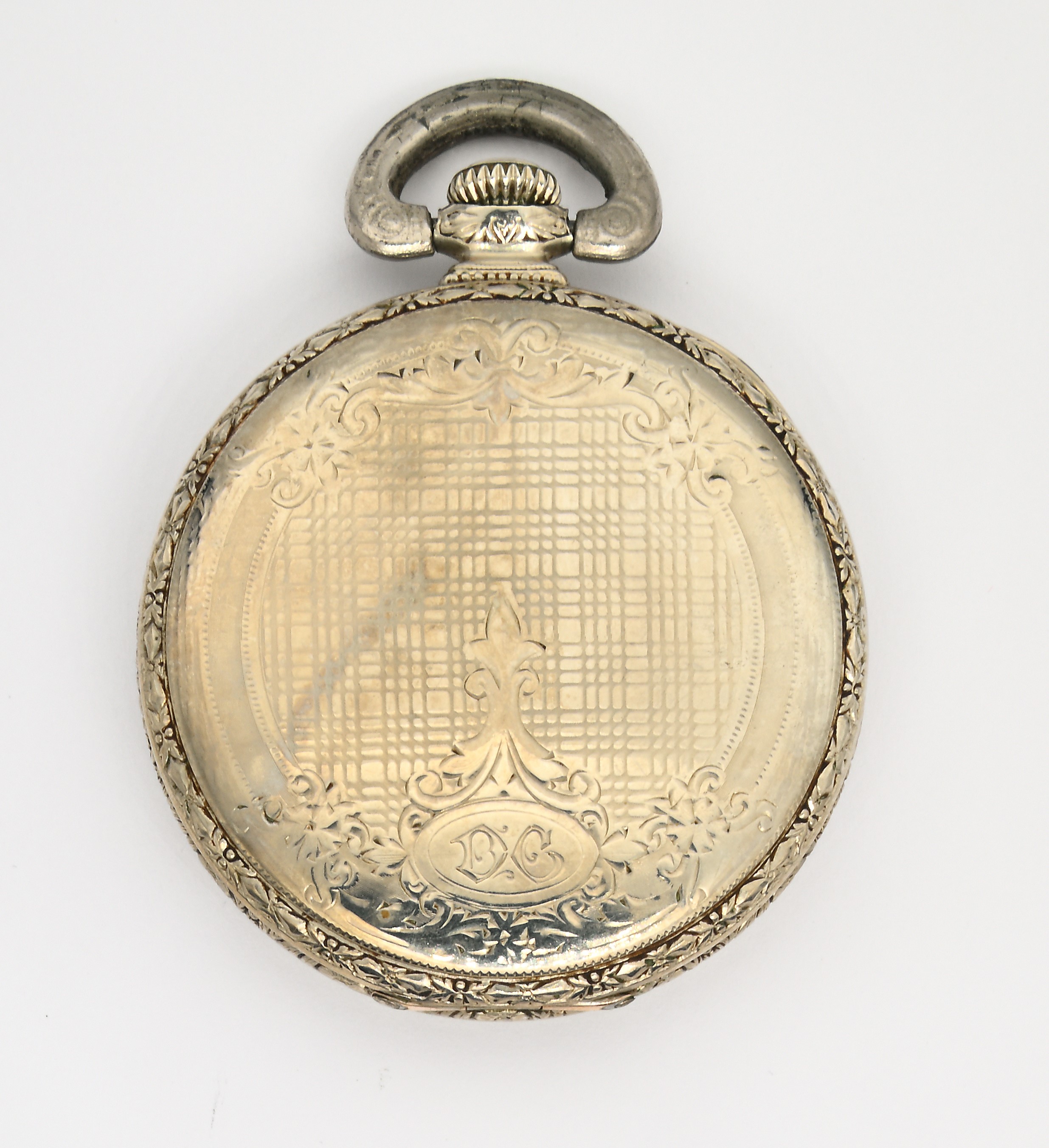 Illinois Watch Co., Orologio da tasca con scappamento ad ancora, regolazione micrometrica, metall...