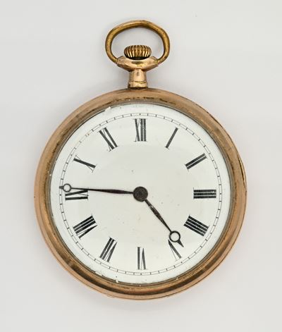 Concord Watch Co., Orologio da tasca in metallo placcato oro giallo con scappamento ad ancora e r...