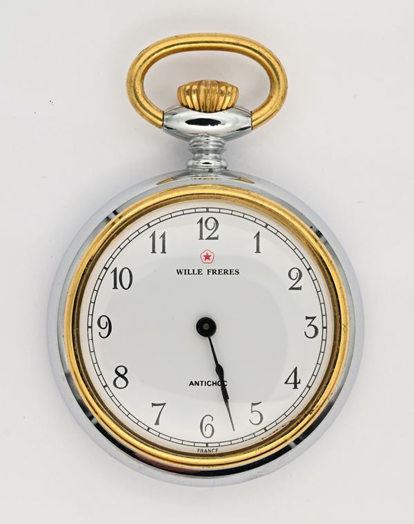 Wille Freres (Cal. FE 233-68 E2) - Orologio da tasca con scappamento ad ancora remontoir in metallo e metallo dorato  (1980/90)  - Auction Time Auction - Pocket Watches - Casa d'Aste Arcadia