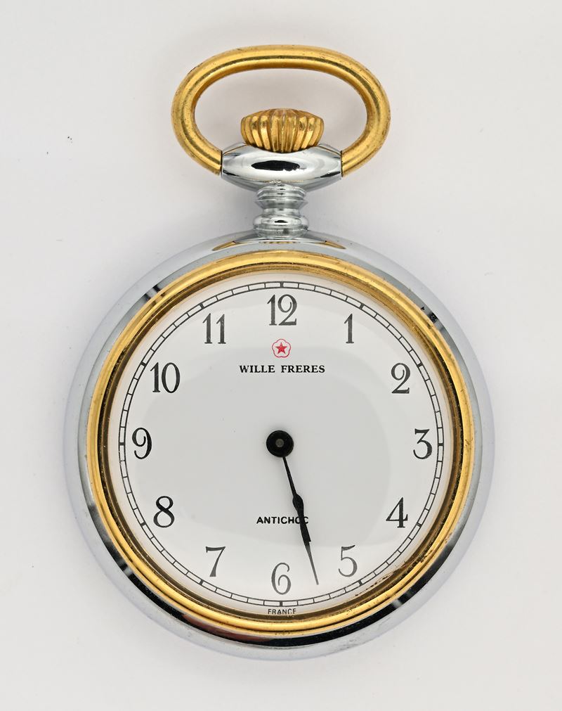 Wille Frères, Orologio da tasca con scappamento ad ancora remontoir in metallo e metallo dorato (...