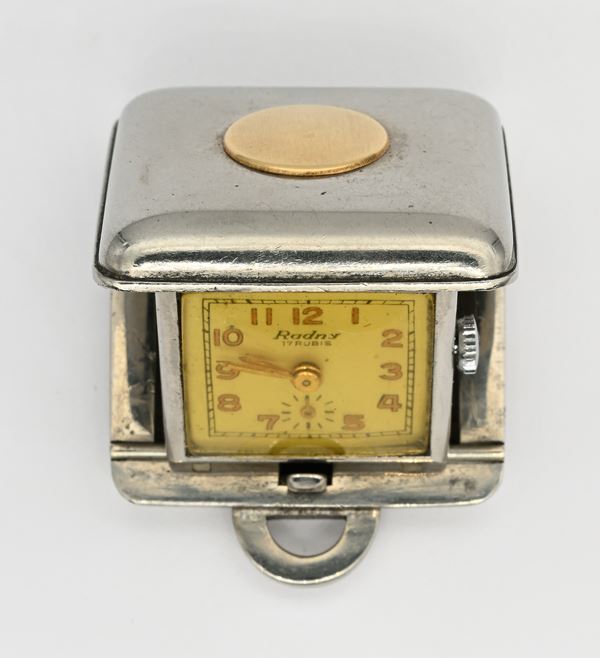 Radny - Orologio con cassa a scomparsa  con scappamento ad ancora remontoir da uomo in metallo e metallo dorato  (1950 circa)  - Auction Time Auction - Pocket Watches - Casa d'Aste Arcadia