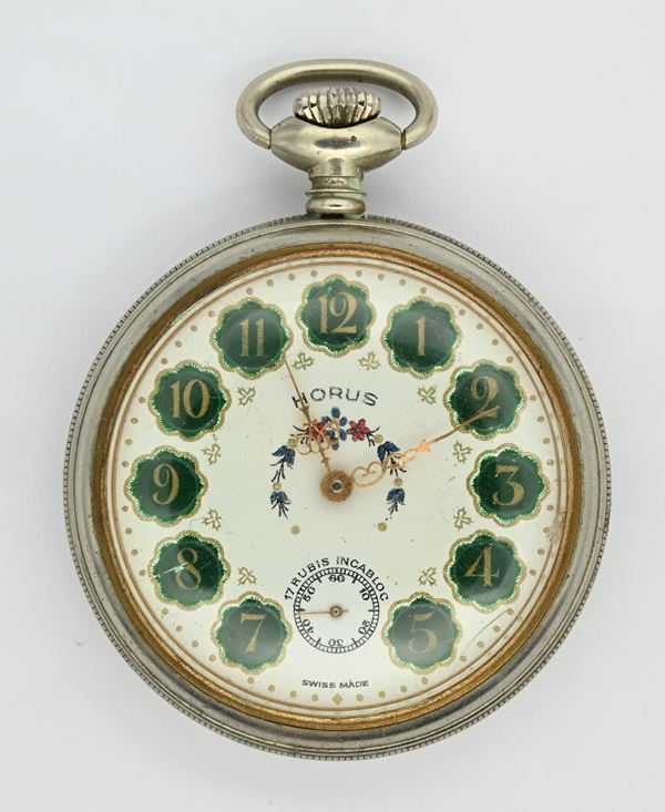 Horus (Cal. UNITAS 6431-6445) - Orologio da tasca con scappamento ad ancora remontoir da uomo in metallo  (1960 circa)  - Auction Time Auction - Pocket Watches - Casa d'Aste Arcadia