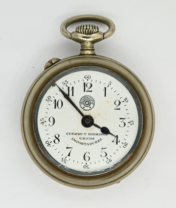 Roskopf per Cuervo y Sobrinos l'Habana - Orologio da tasca con scappamento Roskopf remontoir da uomo in metallo  (1920 circa)  - Auction Time Auction - Pocket Watches - Casa d'Aste Arcadia