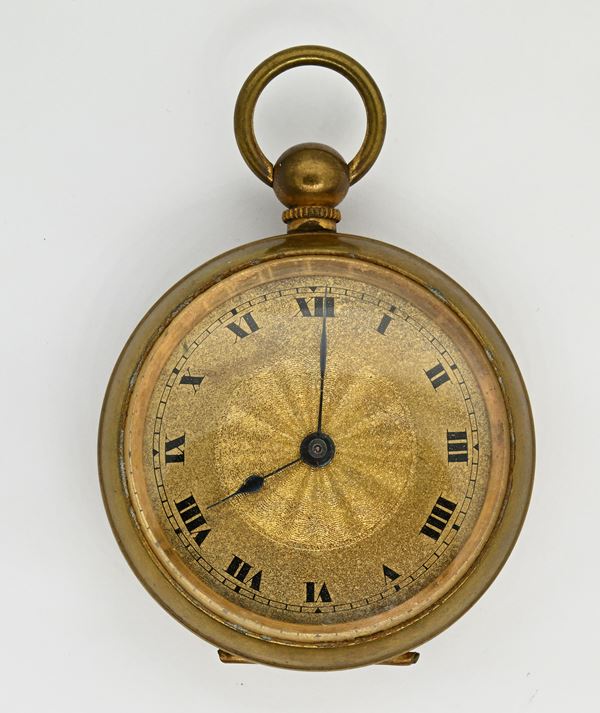 Meltis - Orologio da tasca con scappamento ad ancora carica a chiavetta da uomo in metallo dorato