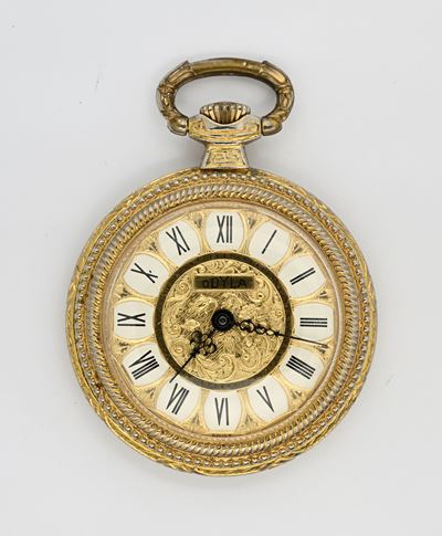 Odyla, Orologio da tasca con scappamento ad ancora remontoir in metallo dorato (Cal. UNITAS 640)