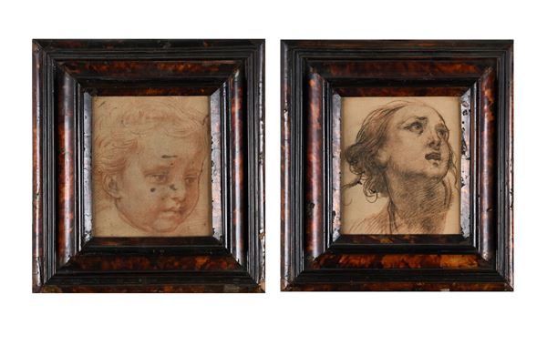 Coppia di cornici in legno ebanizzato e tartaruga, Italia meridionale, XVII secolo 
