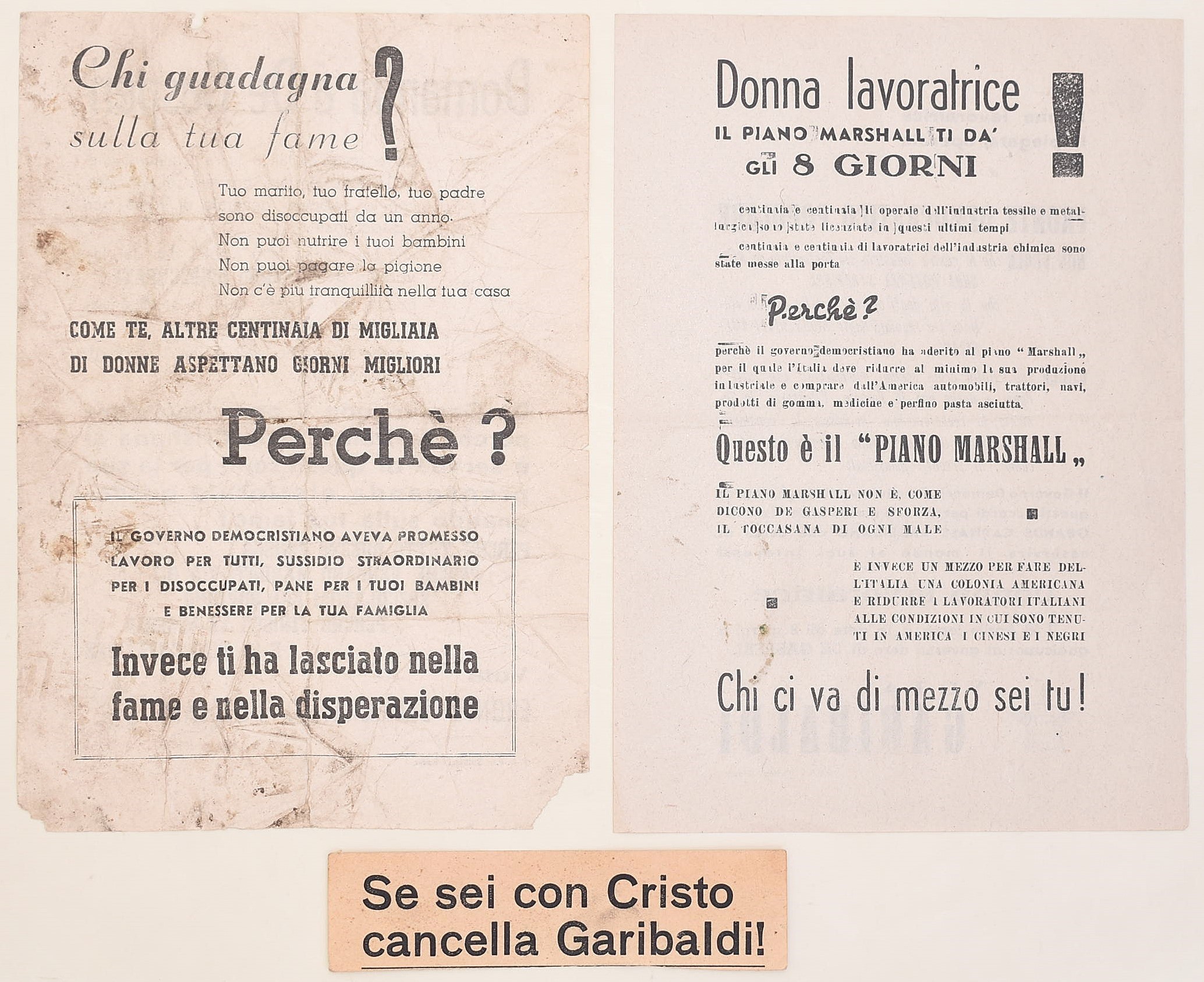 Fronte Democratico Popolare, Fogli propagandistici – Fronte Democratico Popolare / Anti DC, 1948