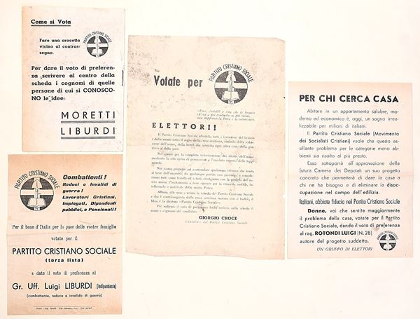 Propaganda elettorale – Partito Cristiano Sociale – Italia, 1948