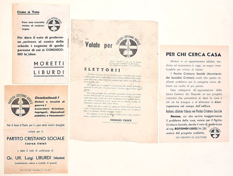 Partito Cristiano Sociale (Italia, 1948), Propaganda elettorale per le elezioni politiche del 194...