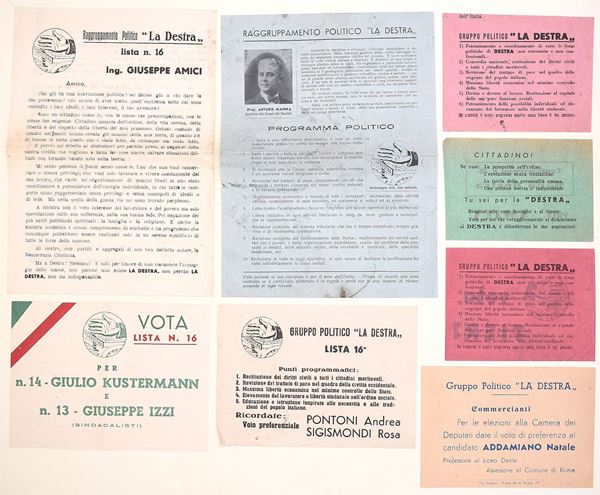 Propaganda politica – Raggruppamento politico “La Destra”, lista n. 16 (Italia, primo dopoguerra)