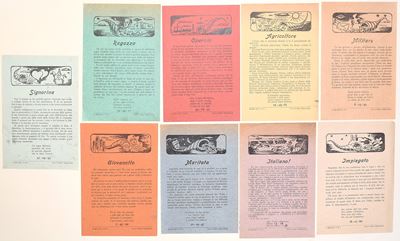 C.I.R.I. (Centro Grafico Pubblicitario), Volantini illustrati di propaganda elettorale anticomuni...