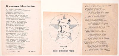 Volantini politici, Fronte Democratico Popolare / Area Democrazia Cristiana (Roma, 1948 ca.)