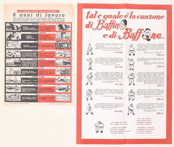 Manifesti politici illustrati – Democrazia Cristiana – primi anni ’50