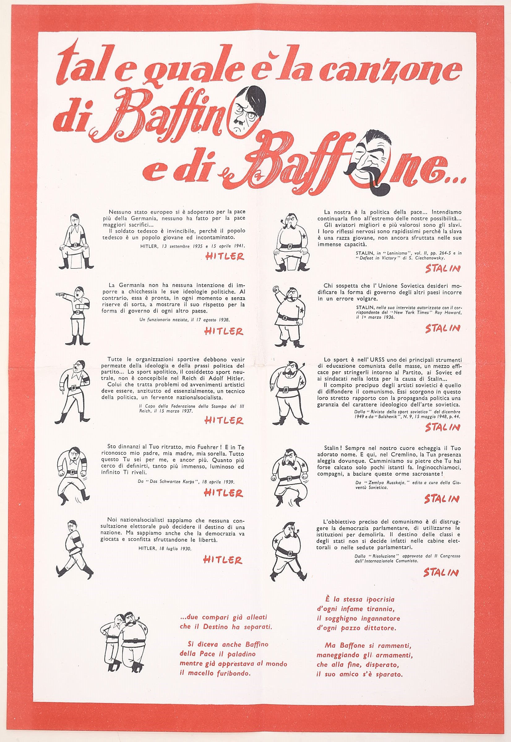 Manifesti politici illustrati della Democrazia Cristiana, primi anni ’50