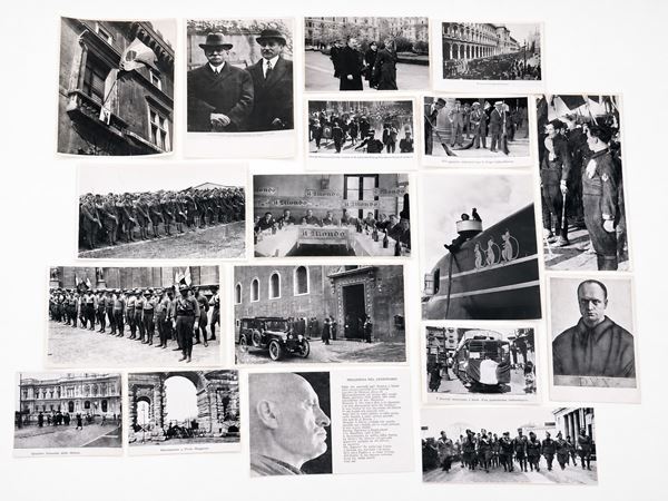 Fotografie e materiale documentario del periodo fascista  - Auction Time Auction - The Age of Propaganda: Posters, Flyers, Political Documents, and Archival Ephemera - Casa d'Aste Arcadia