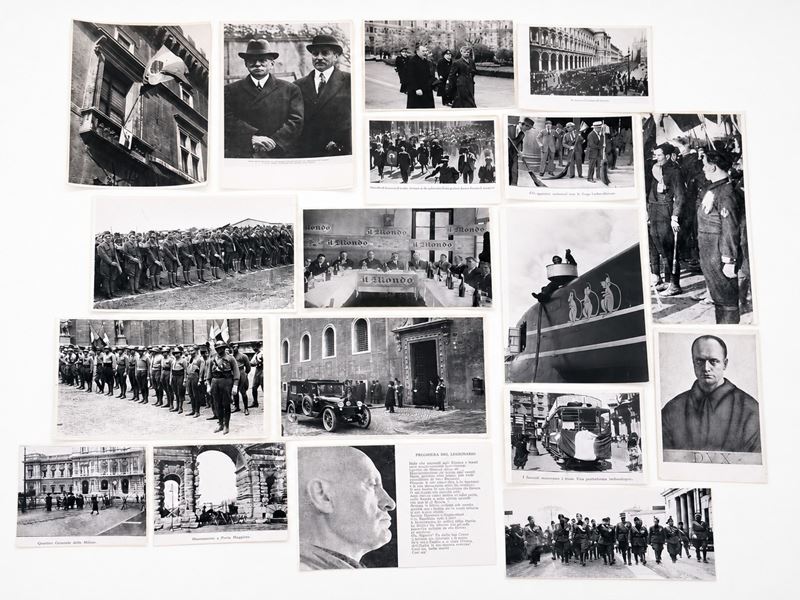 Materiale documentario fotografico e cartaceo, periodo fascista italiano e Repubblica Sociale Ita...