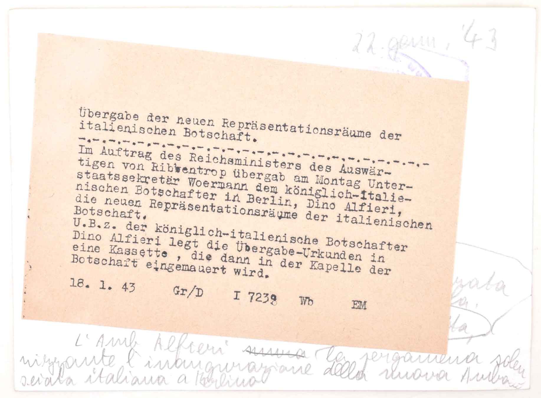 Cartolina fotografica con Adolf Hitler e fotografie naziste, 1943
