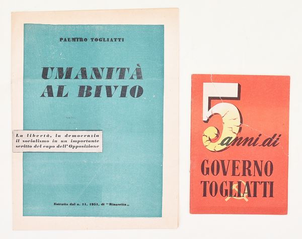 Propaganda politica comunista su Palmiro Togliatti, 1951 ca.